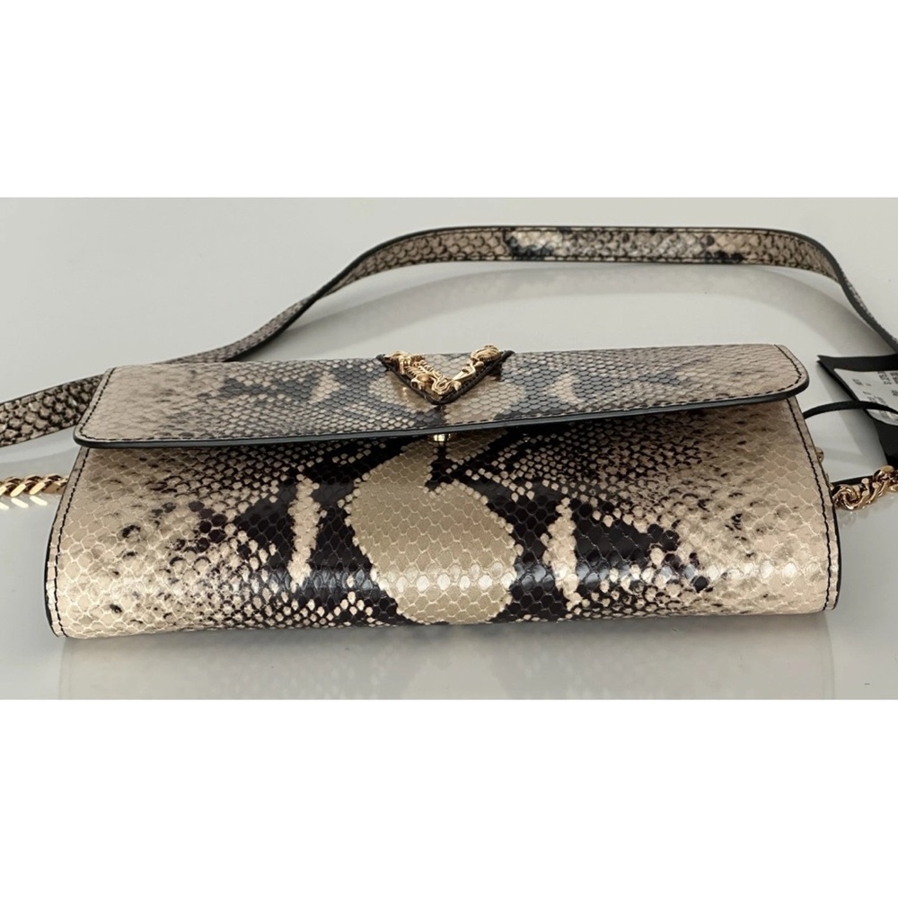 Versace Snakeskin Clutch - Black and Cream Authentic $1300 Retail Brand new Tags - Picture 4 of 13